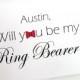 Ring Bearer Card - Personalized - Will you be my Ring Bearer?