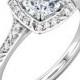 1.0  ct Forever Brilliant Moissanite Solid 14K White Gold Diamond Sculptural-Inspired Engagement Ring - ST232071