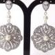 Art Deco Bridal earrings, Chandelier Wedding Earrings,Vintage style Pearl Bridal Earings, Crystal Wedding Earings, Chandelier earrings