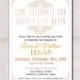 Wedding Reception invitation custom printable 5x7