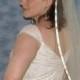 Wedding veil - 30 inch waist length wedding veil with satin ribbon trim