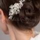 Wedding Hair Comb, Pearl and Rhinestone Bridal Hair Comb, Bridal Headpiece, Wedding Hair Accessory - Alicia