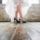 Bridal Shoes. Navy Blue Wedding Shoes, Navy Blue Heels, Blue Bridal Heels, Wedding Heels with Ivory Lace. US Size 7