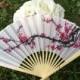Silk Fans for Wedding Pictures, Cherry Blossom Hand Fans, Outdoor Wedding, Wedding Favor, Beach Wedding, Asian Theme, Japanese 9" Silk Fans