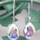 Crystal Aurora Borealis Rhinestone Earrings Wedding Jewelry Bridesmaid Earrings Swarovski CAB