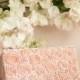 ROSE Floral Bridal Clutch-  Pink Blush Flower & Rhinestone Wedding Handbag from Camilla Christine