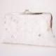 Elegant Wedding White Lace Clutch Purse with Chains / Bridal Accessories /