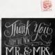 From Mr. & Mrs. Chalkboard Art Thank You Cards