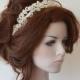 Marriage Bridal Hair Crown, Wedding Ivory Pearl Tiara, Wedding Headband, Wedding Crown, Bridal Hair Accessory, Wedding hair Accessory