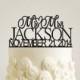 Custom Wedding Cake Topper - Personalized Monogram Cake Topper, Last Name with Date Cake Topper - Mr and Mrs Cake Decor - Bride and Groom