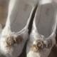 bridal slippers, ballet slippers, wedding slippers, burlap and lace, Custom Designed, Made to Order, vintage