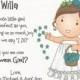 BRUNETTE Willa - Will you be my Flower Girl Flat card - Personalized custom