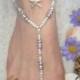 Beach Wedding Shoes starfish -  pearl foot jewelry, You CUSTOMIZE anklet toe ring, bridal barefoot sandal, YOU CUSTOMIZEyou customize