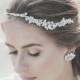 Wedding Headband , Wedding Hair Accessories , Freashwater Pearl Halo ,Wedding Hair Vine ,Bridal Wreath, White Opal Tiara ,Bridal Accessories