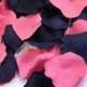 500 Rose Petals Bulk, Artifical, Navy Blue and Fuchsia Hot Pink Wedding Decoration, Romantic, Flower Girl Basket Petals, Embellishment, Love