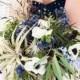 Galactic Wedding With A Navy Bridal Gown