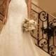 keyhole sheath chapel train queen anne empire wedding dress - Cheap-dressuk.co.uk