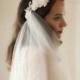 Marvella Beaded Lace Headband And 2 Layer Veil - Ivory