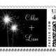 Sparkler Wedding Stamp (black)