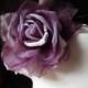SALE Silk and Organza Rose in Raspberry Lavender for Bridal, Bouquets, Hats MF 137 - 5022