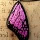 Fused Glass Butterfly Wing Necklace Pendant Jewelry Pink Medium