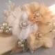 Burlap, Ivory, Champagne, Gold Lace Bridal Sash Belt With Swarovski Crystals And Czech Glass Pearls - Burlap Bridal Sash