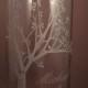 Wedding Unity Candle Vase - Rustic Blooming  Sweetheart Tree Personalized Etched Glass Vase w/ Floating Candle