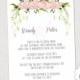Wedding invitation template Printable wedding invitations Blush Pink "Tutti" watercolor flower DIY wedding invites YOU EDIT Word download