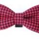 Dog Bow Tie,Red Dog Bow Tie, Houndstooth Dog Bow