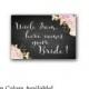 here comes the bride wedding signage romantic rustic shabby chic whimsical Chalkboard floral Wedding Sign Digital Printable downloadable jpg
