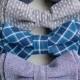 The Beau- Callaway Collection- boy's chambray double stacked pre-tied bow ties - adjustable strap or clip selection