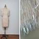 IRIDESCENT Fringe Beaded Sequin Dress // Glam Cream Pearl Wedding // Heavily Sequinned Beaded Dress