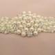 Pearl Jeweled Sashes Hand Beaded Bridal Belt Rhinestones crystal beads Ivory