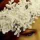 Rhinestone Pearl Beaded Lace Bridal Headband Wedding Accessories Ivory Headpiece Silvery Beaded Hair Piece