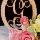 Initial with Oval Border Cake Topper - Monogram Wooden Cake Topper - Personalized Wedding Cake Topper