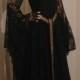 Elven black lace dress with hood  Renaissance medieval handfasting  wedding custom made