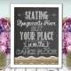 Wedding Seating Dance Floor Sign Chalkboard Printable 8x10 PDF DIY Instant Download Burlap And Lace Rustic Shabby Chic Woodland