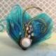 WINTER Heart and Soul Collection - Teal Mini Peacock Clip, Feather Fascinator