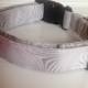 Gray Male & Female Dog or Cat Collar- Wedding and Special Events