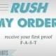 RUSH ORDER FEE - Receive your invitation proof within 12 hours