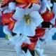 White Hibiscus Teardrop Bouquet