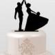 Wedding Cake Topper Silhouette Groom Lifting his Bride, Acrylic Cake Topper