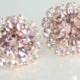 Blush crystal earrings, Rose gold bridal earrings, Swarovski earrings,crystal earrings, Blush pink earrings,Blush pink wedding