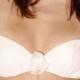 ETSY SALE ! Heavenly Bridal Ivory Silk chiffon plunge Bra - Wedding lingerie white