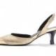 Sale 30% off women gold slingback sandlas - party Shoes - kitten heel golden wedding shoes - Handmade by ImeldaShoes