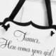 Here Comes Your Girl Sign - 8x10 inch Size - Ribbon Hanger or Paddle Handle