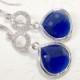 Personalized drop earrings, cobalt blue arrings, wedding Bridesmaid Earrings, chandelier earrings, Swarovski, Dangle earrings