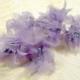 Vintage Millinery Flowers Spray of Six Lavender Purple Organdy Silk NOS for Hats Fascinators Bouquets Crafts