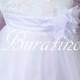 Flower Girl Dress, communion girls dress special occasion wedding girls toddler dress (ets0155wt)