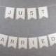 White Just Married Banner